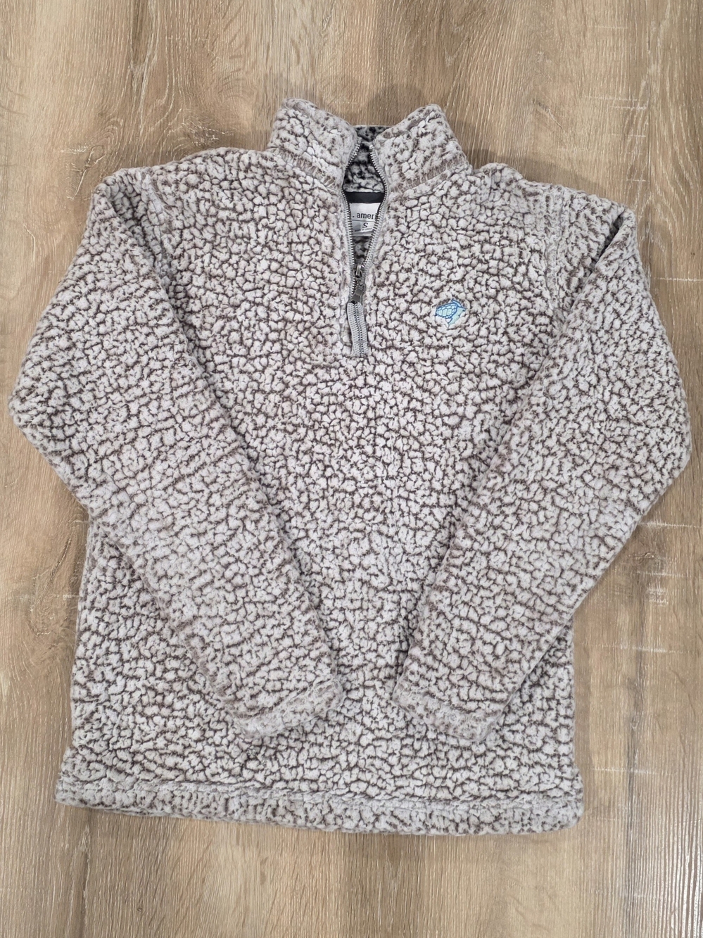J. America Women's Cream Sherpa Quarter-Zip Pullover